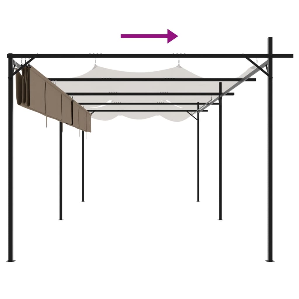 Pergola QUASAR, taupe, 589x292cm
