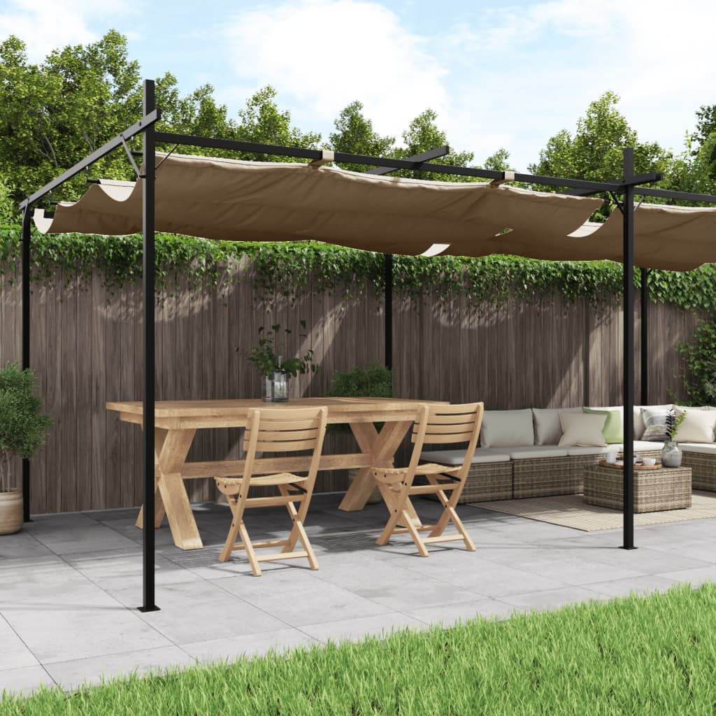 Pergola QUASAR, taupe, 589x292cm