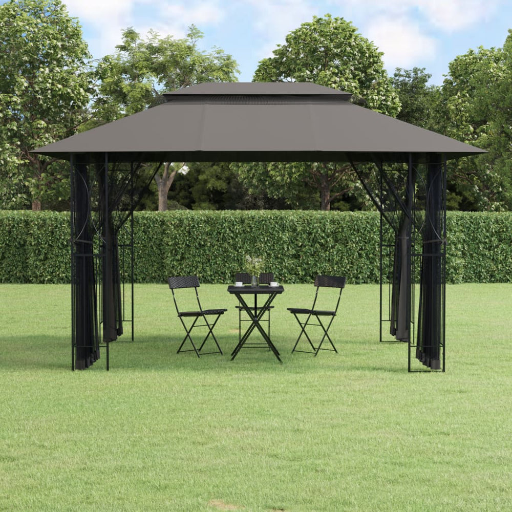 Gazebo ROWAN, anthracite, 400x300cm