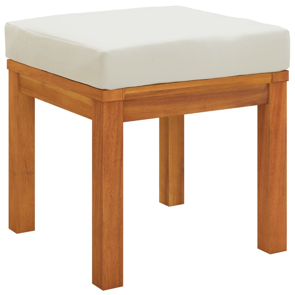 Garden stools with cushions, 2 pcs., 40x40x42cm, acacia