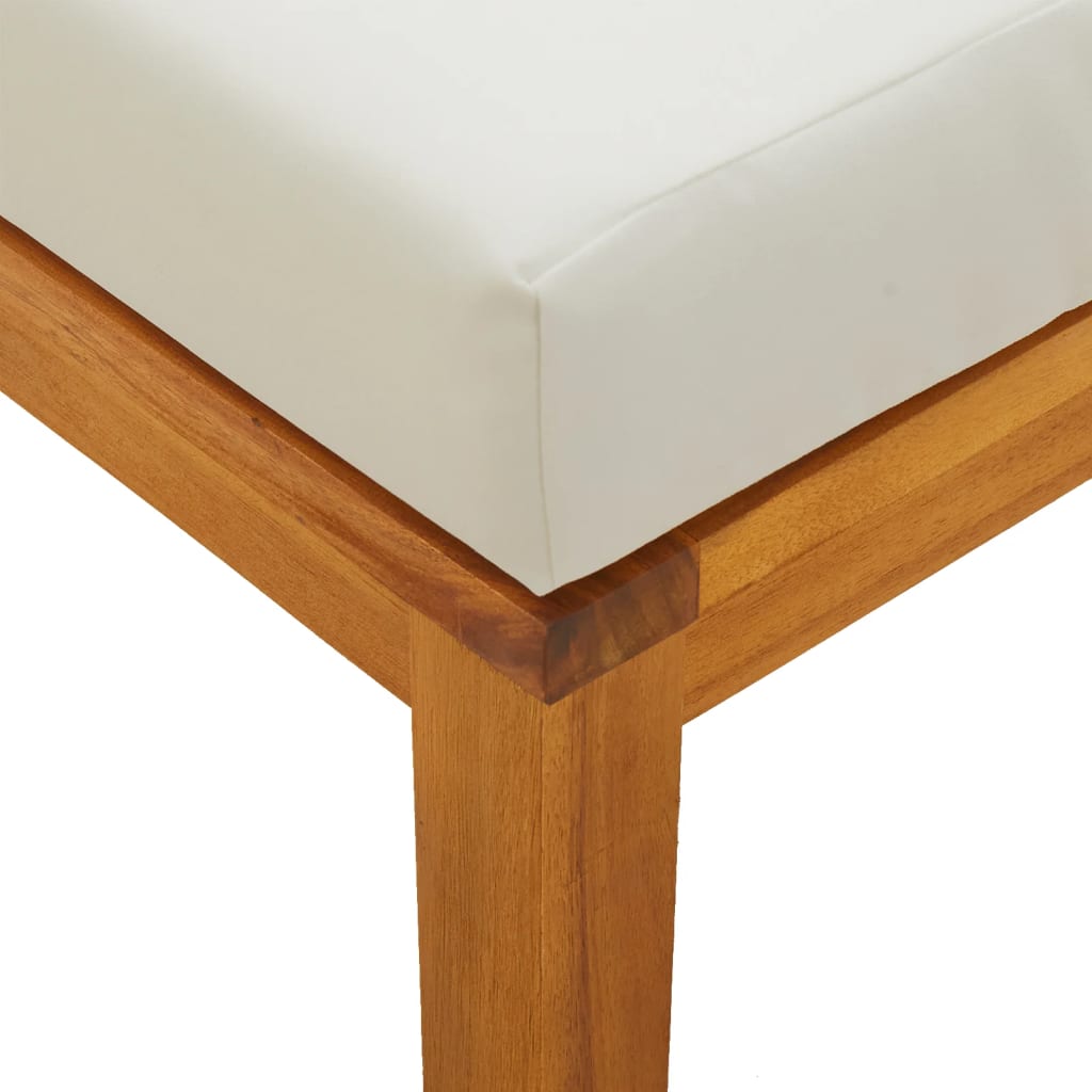 Garden stools with cushions, 2 pcs., 40x40x42cm, acacia