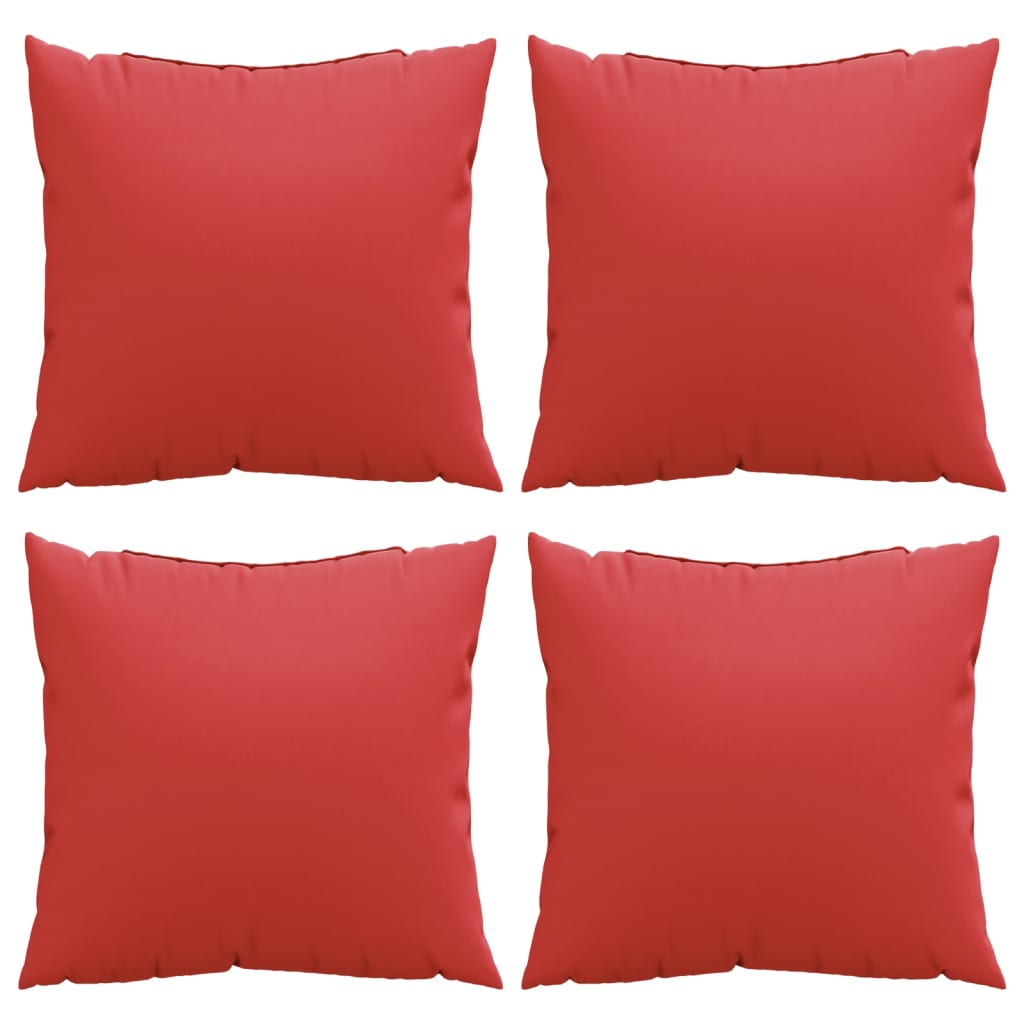 Sofa cushions, 4 pcs., red, 40x40cm, fabric