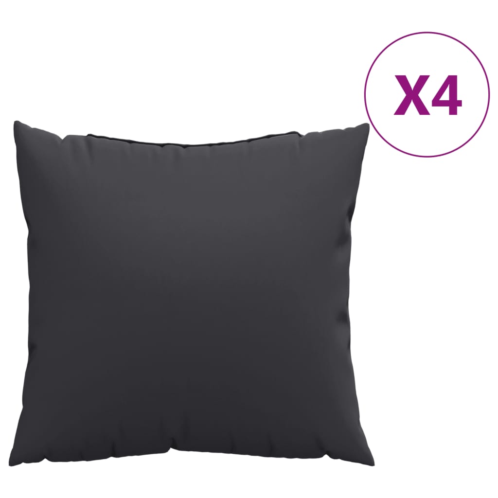 Sofa cushions, 4 pcs, black, 40x40cm, fabric