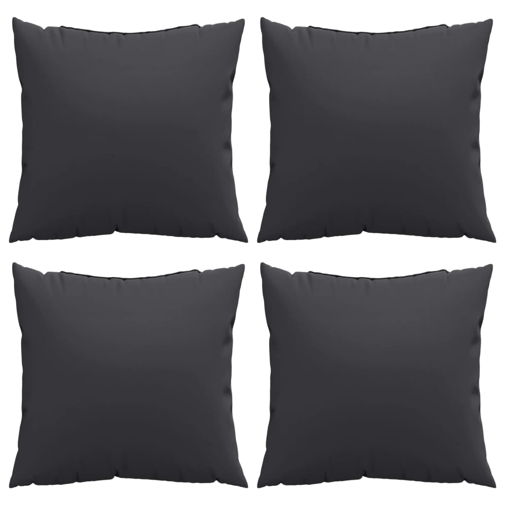 Sofa cushions, 4 pcs, black, 40x40cm, fabric