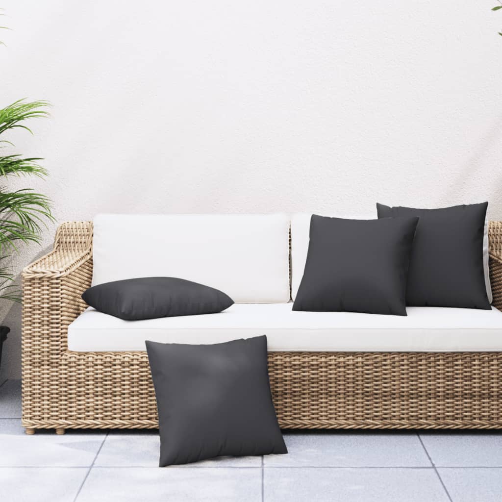 Sofa cushions, 4 pcs, black, 40x40cm, fabric