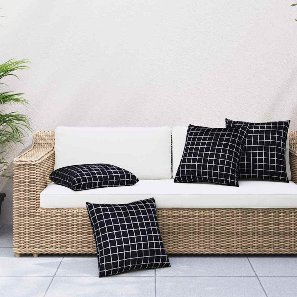 Išsklaidymo pagalvės 4 pcs Juodas raštuotas 40 x 40 cm