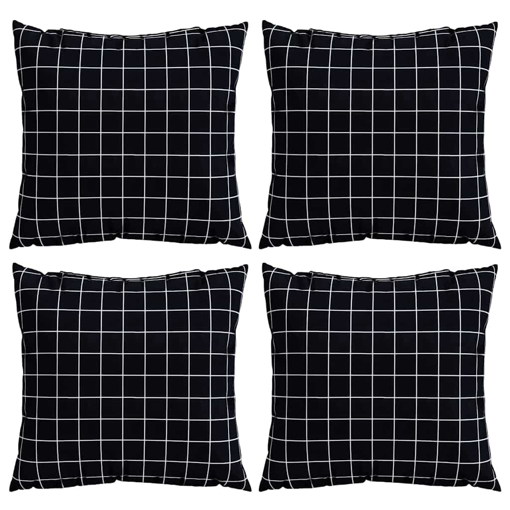 Išsklaidymo pagalvės 4 pcs Juodas raštuotas 40 x 40 cm
