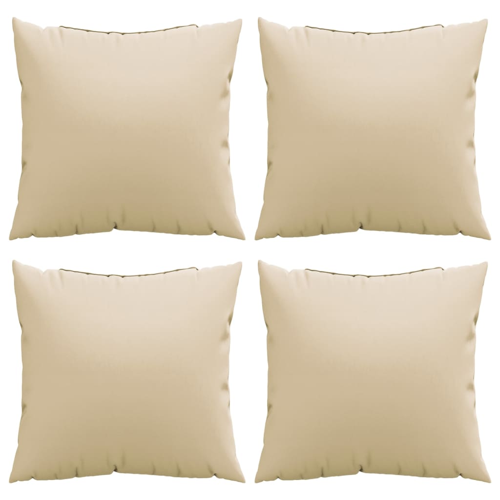 Sofa cushions, 4 pcs, beige, 50x50cm, fabric