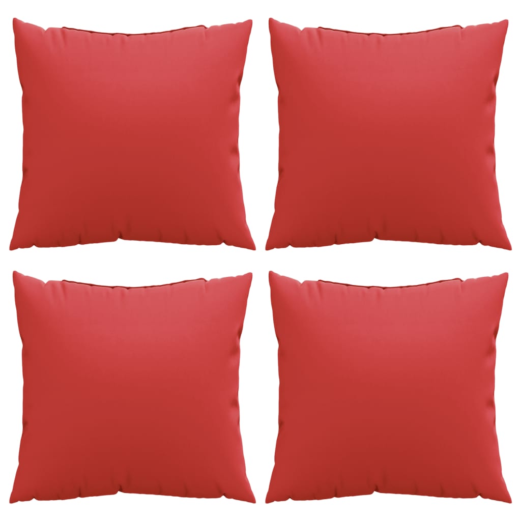 Sofa cushions, 4 pcs, red, 60x60cm, fabric