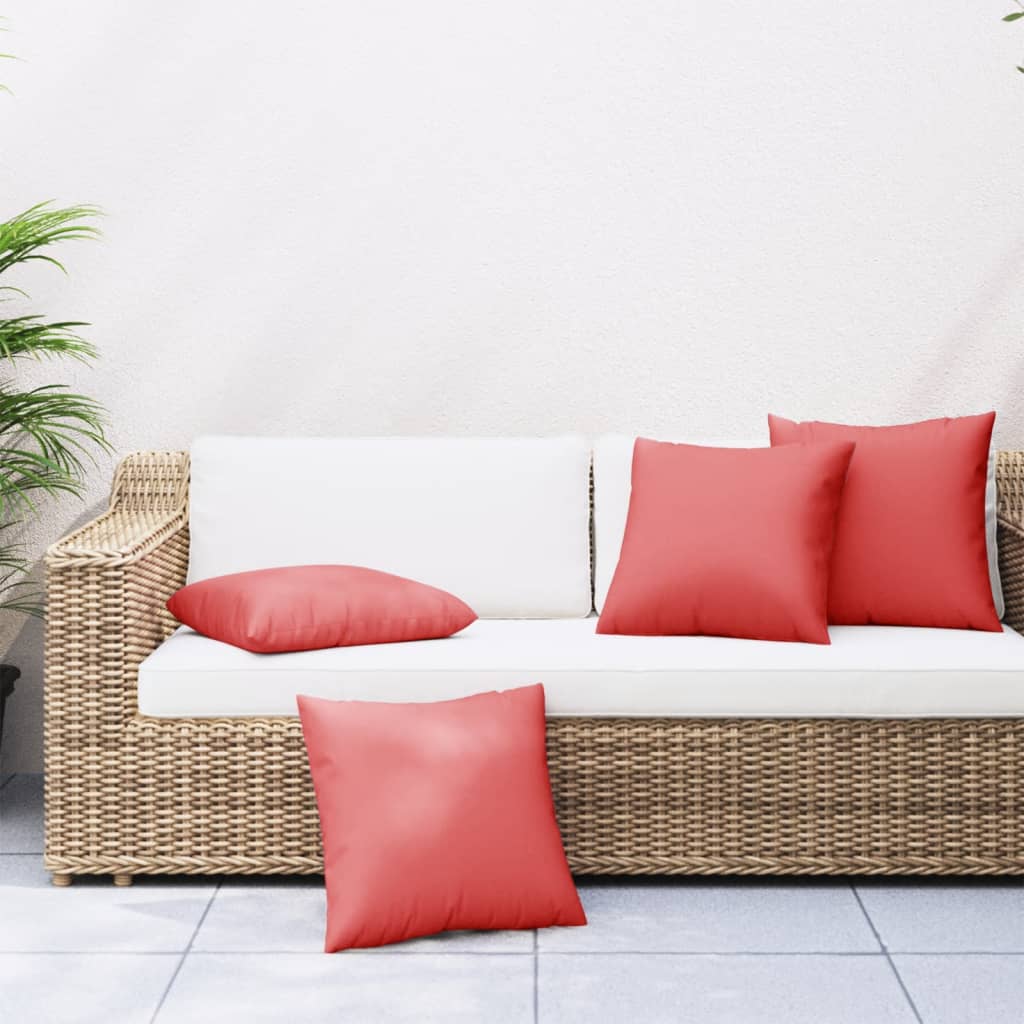 Sofa cushions, 4 pcs, red, 60x60cm, fabric