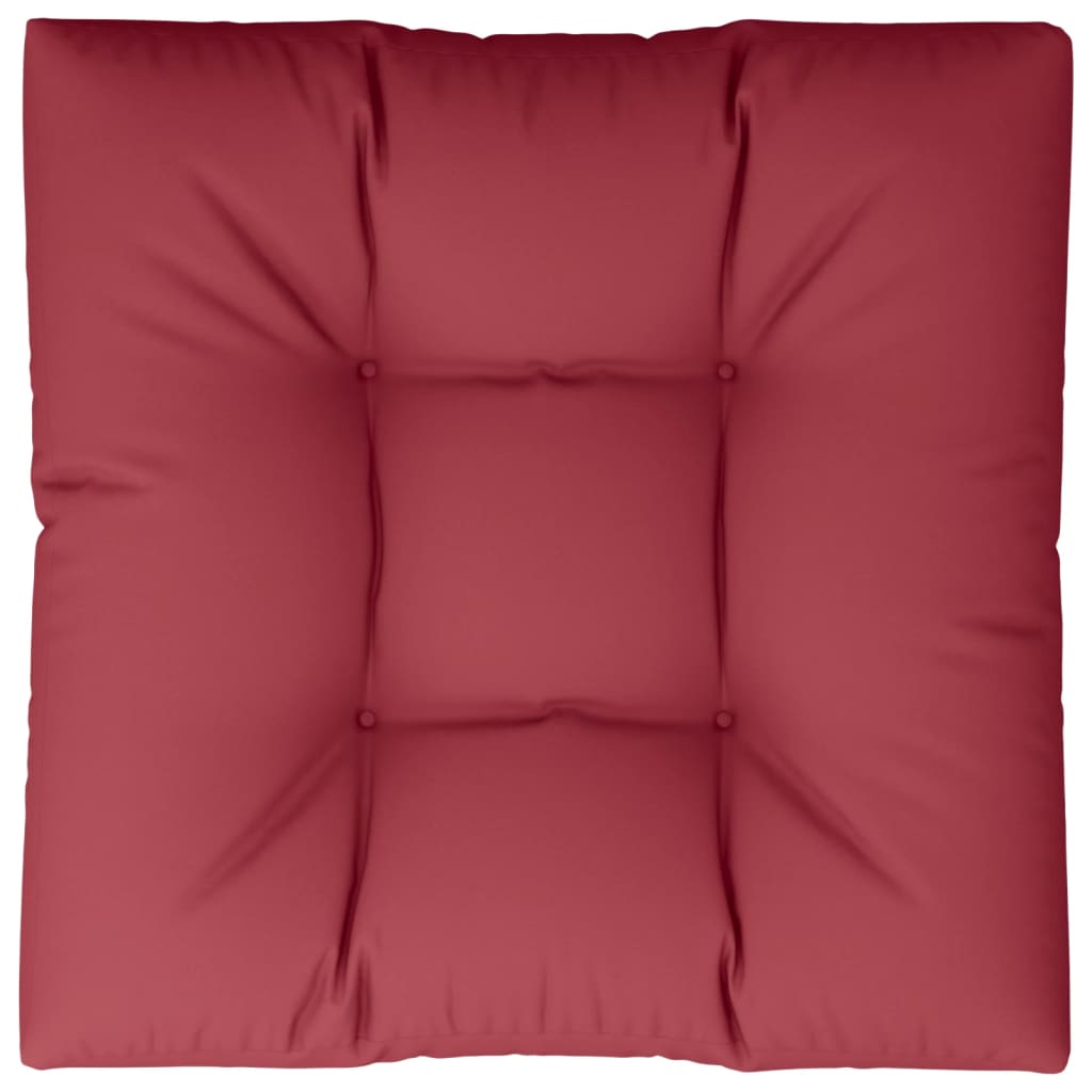 Pallet cushion, burgundy, 70x70x12cm, fabric