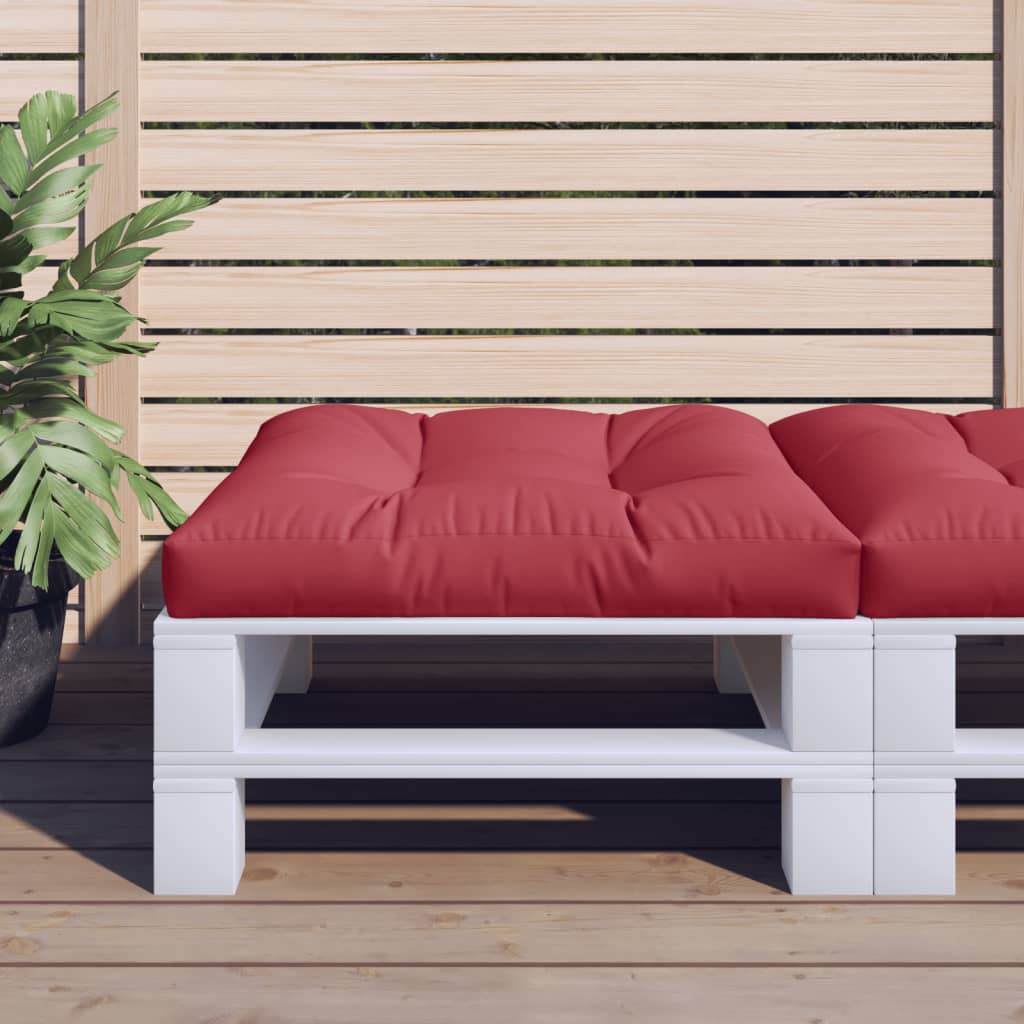Pallet cushion, burgundy, 70x70x12cm, fabric