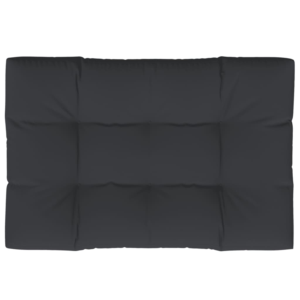 Pallet cushion, black, 120x80x12cm, fabric