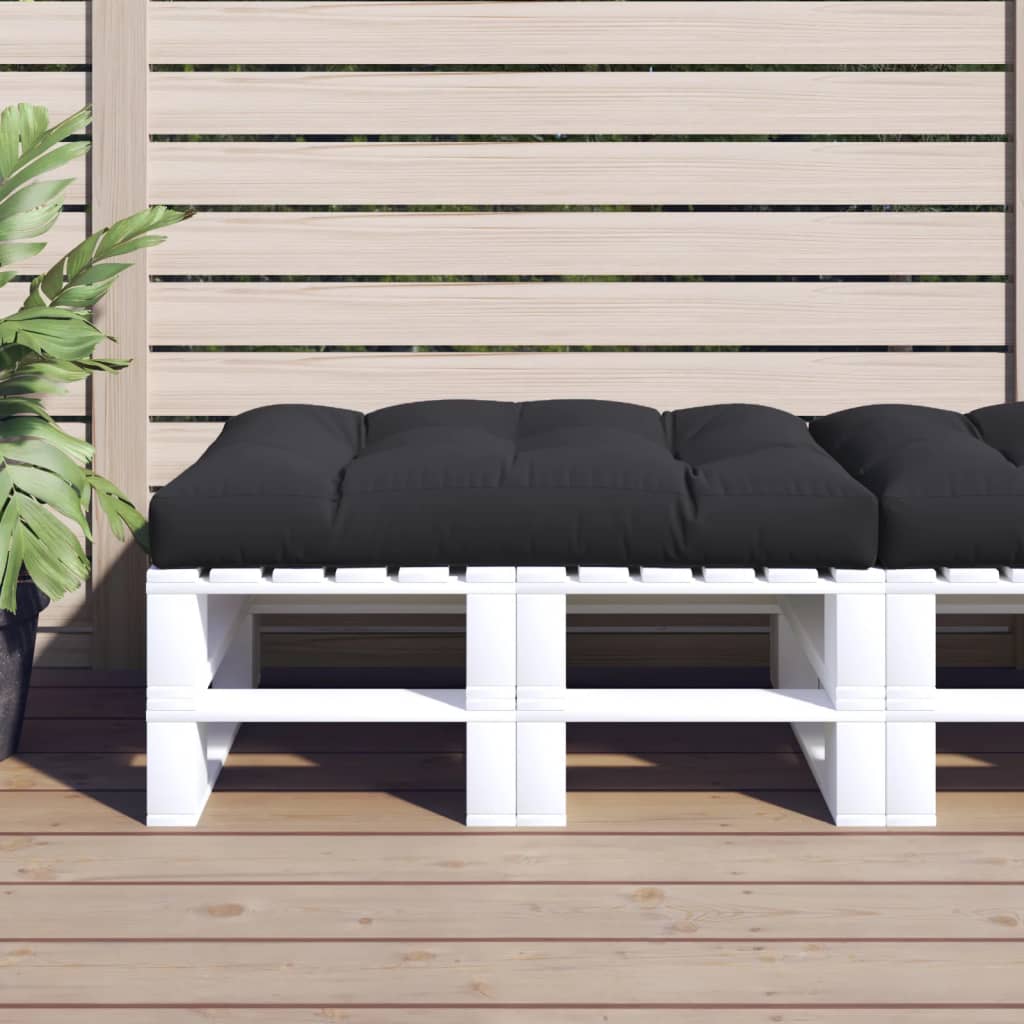 Pallet cushion, black, 120x80x12cm, fabric