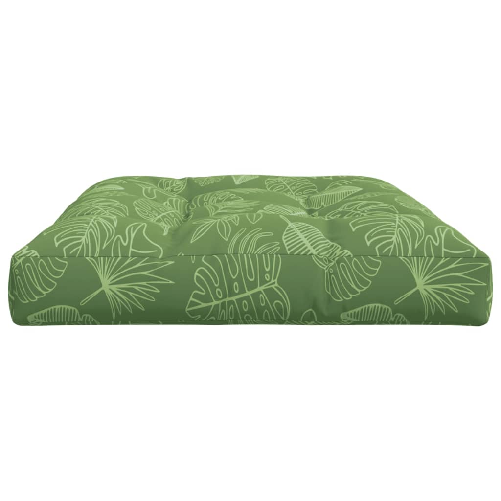 Pallet cushion, 120x80x12cm, fabric, with leaves