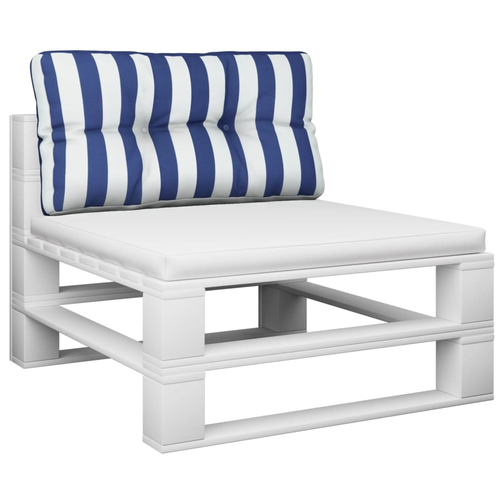 Pallet cushion, blue/white, 70x40x12cm, fabric, striped