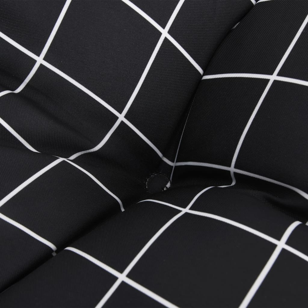 Pallet cushion, 70x40x12cm, fabric, with black checks