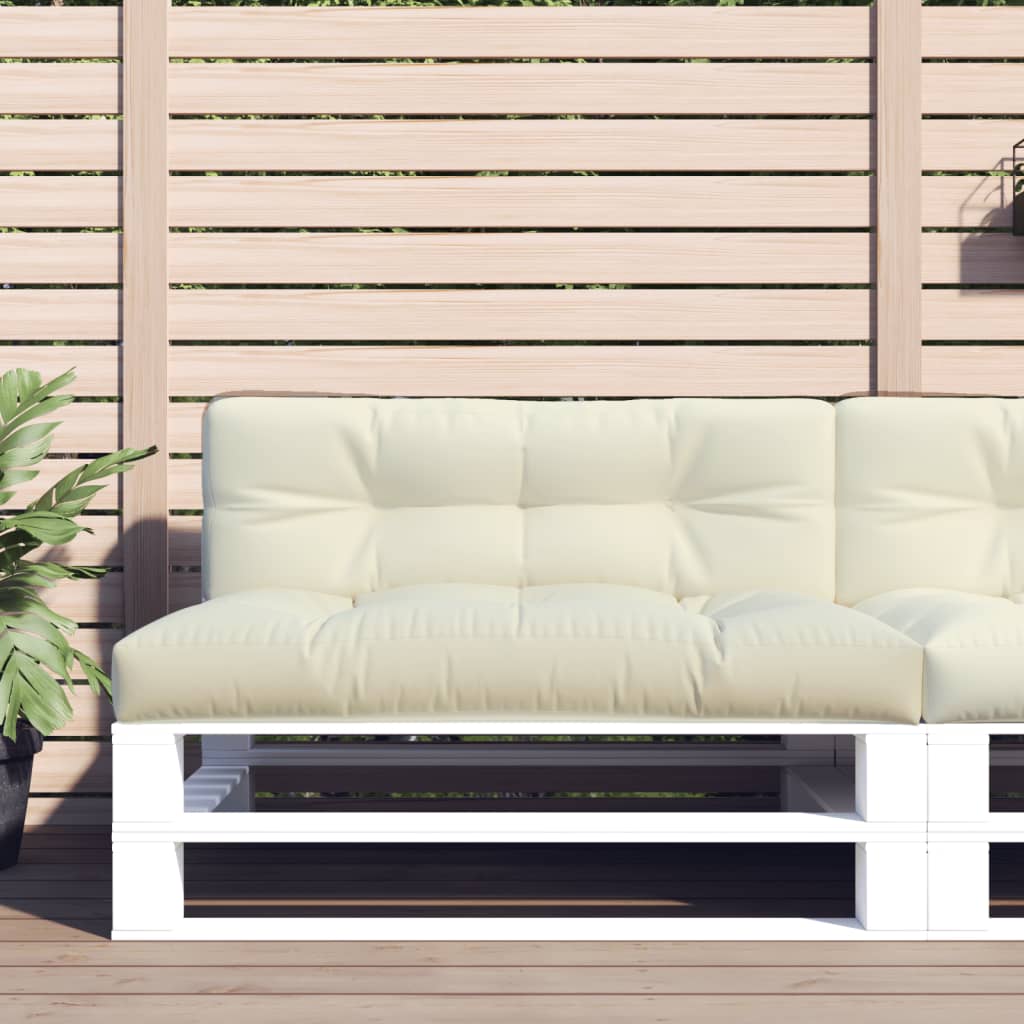 Pallet cushion, cream, 120x40x12cm, fabric