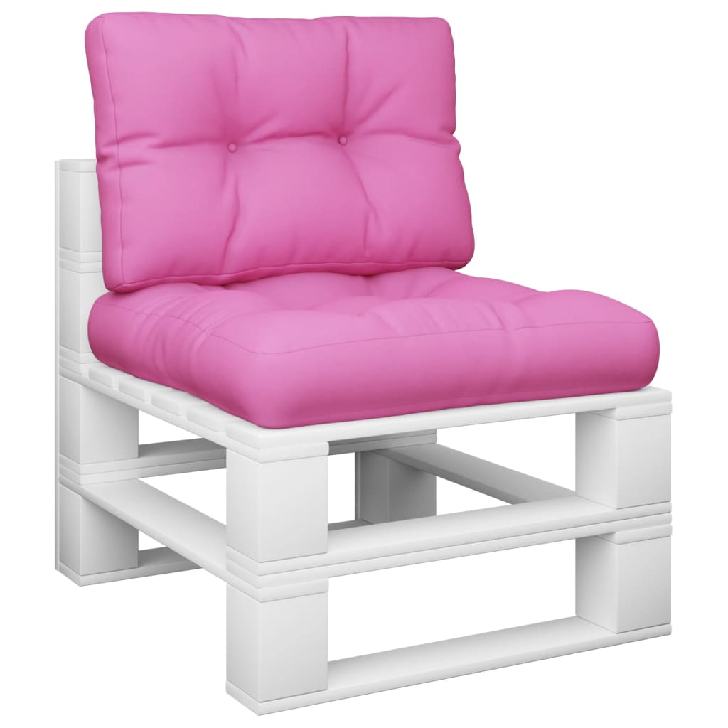 Pallet cushions, 2 pcs, pink, fabric