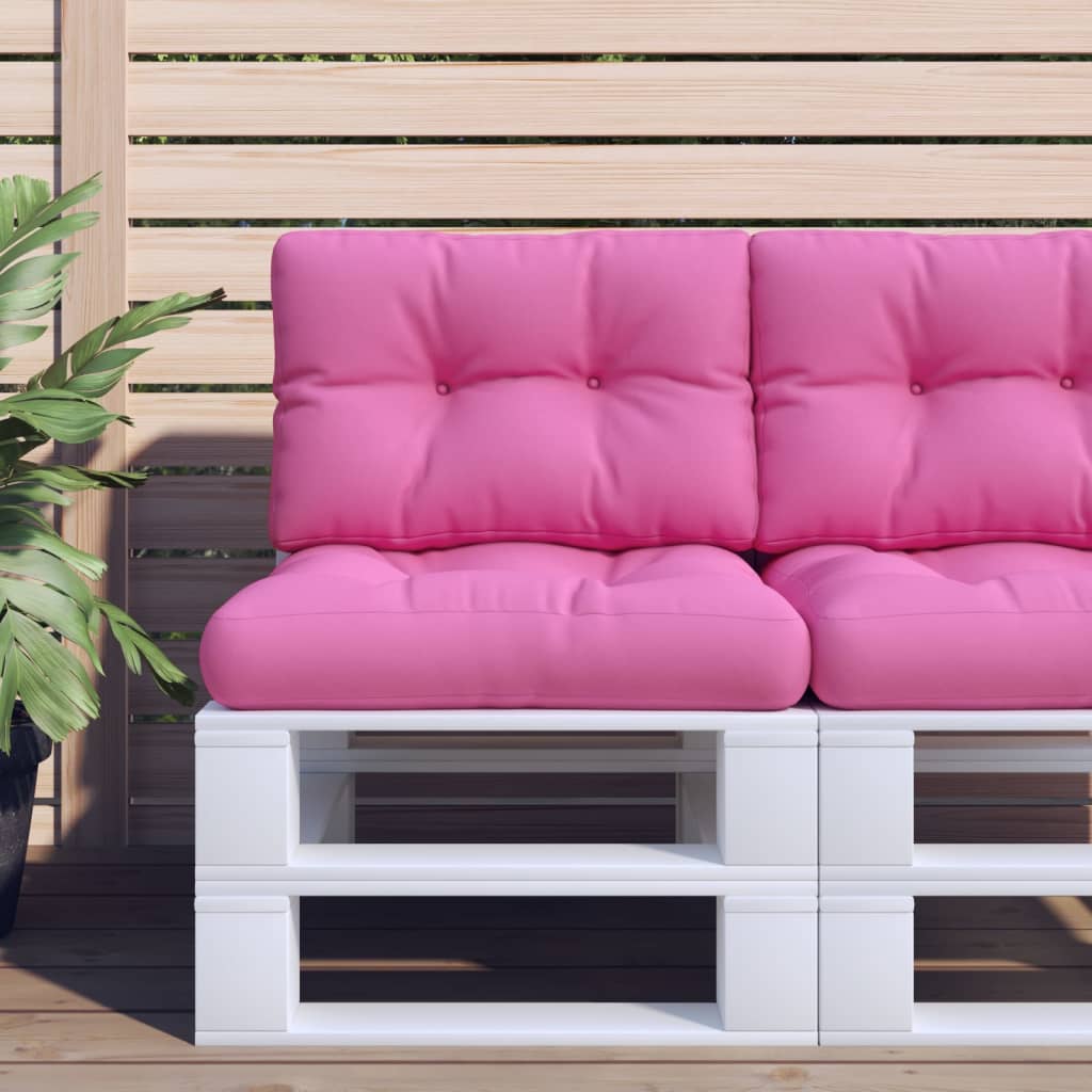 Pallet cushions, 2 pcs, pink, fabric