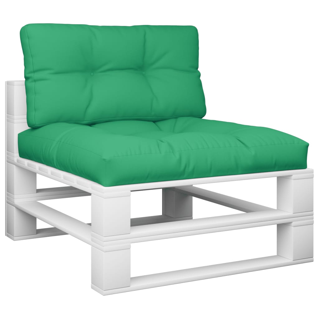 Pallet cushions, 2 pcs., green, fabric