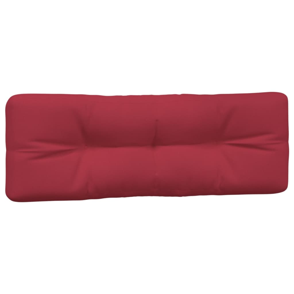 Pallet cushions, 2 pcs., wine red, fabric