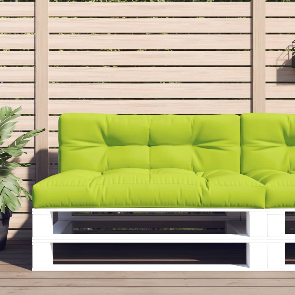 Pallet cushions, 2 pcs., bright green, fabric