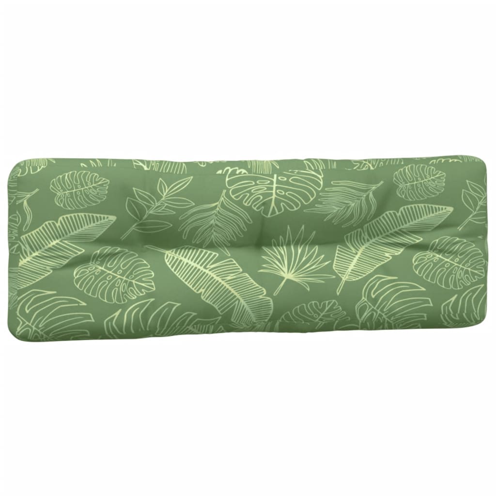 Pallet cushions, 5 pcs., fabric, with leaves