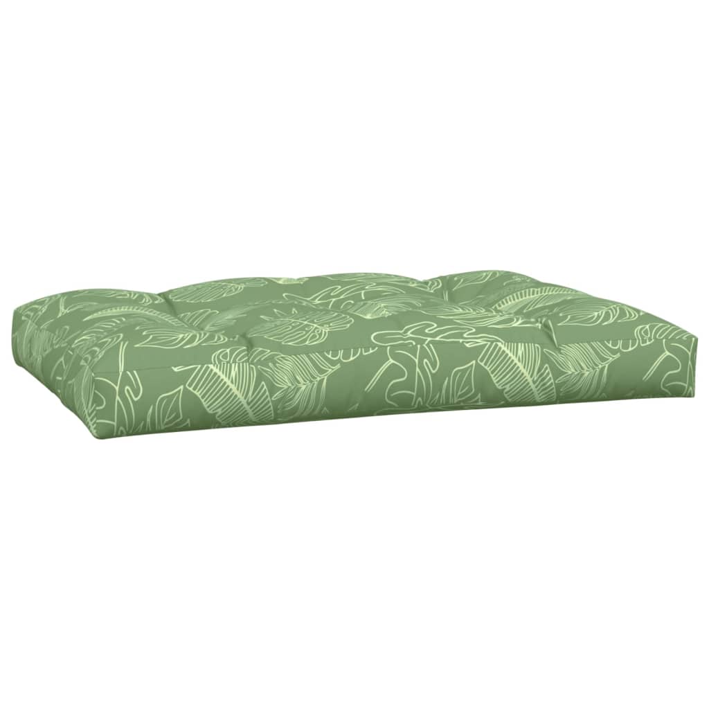 Pallet cushions, 5 pcs., fabric, with leaves