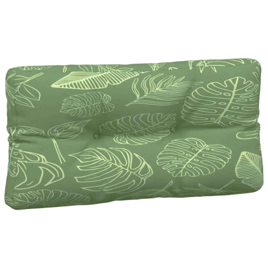Pallet cushions, 5 pcs., fabric, with leaves