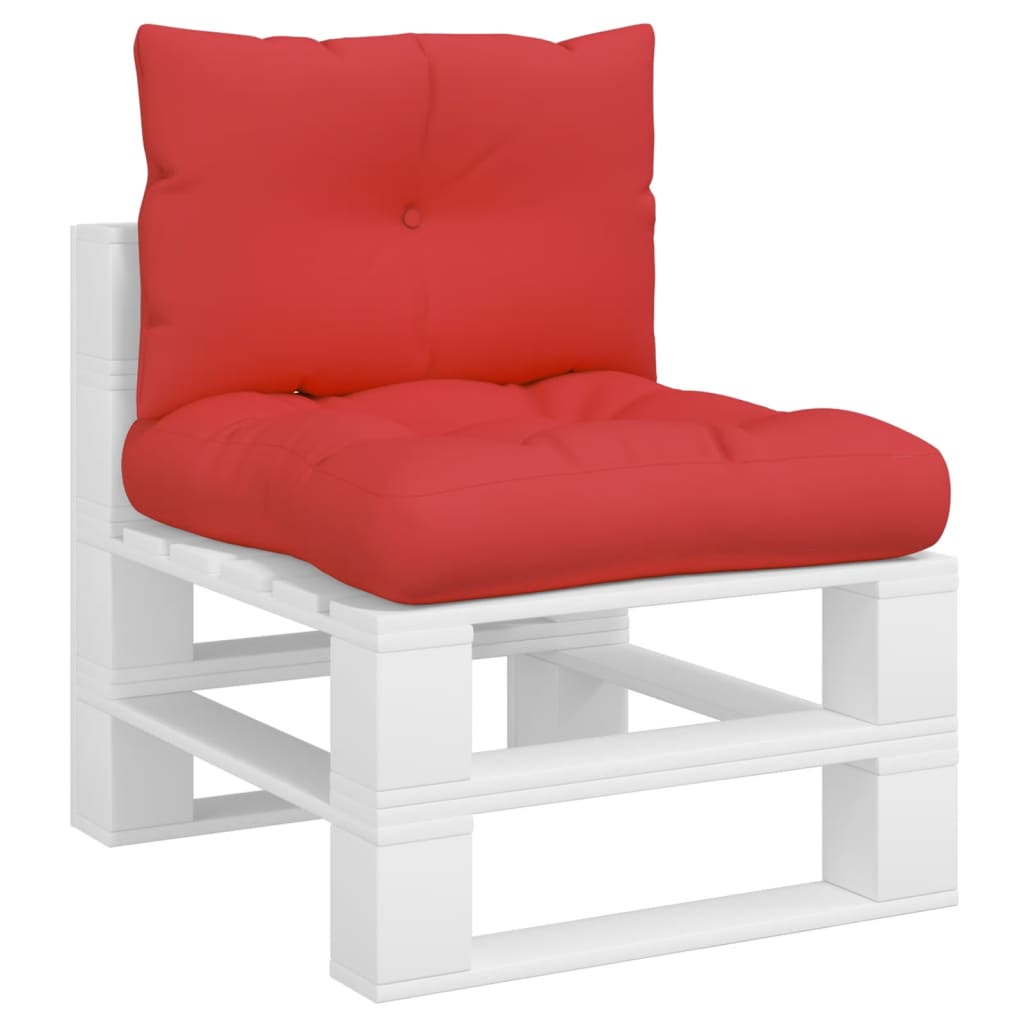 Pallet cushions, 2 pcs, red, fabric