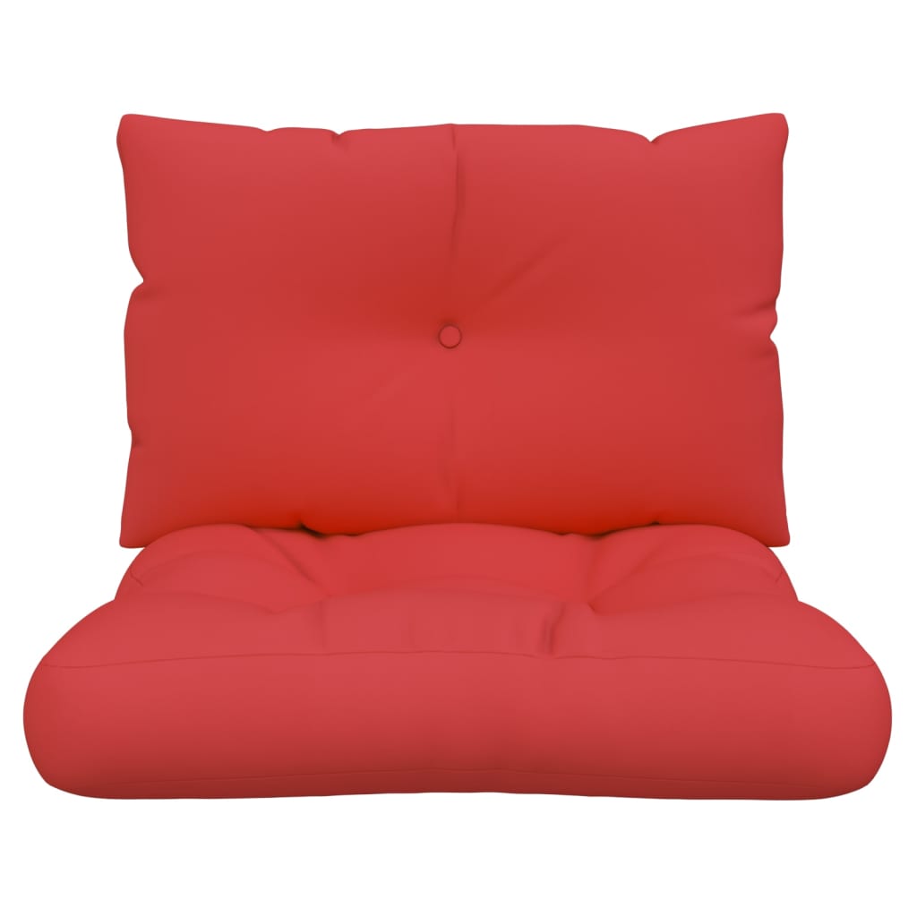 Pallet cushions, 2 pcs, red, fabric