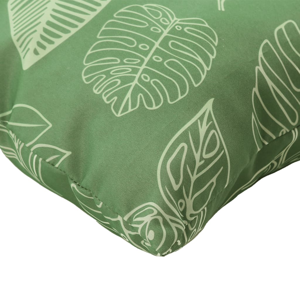 Pallet cushions, 2 pcs, Oxford fabric, with leaves