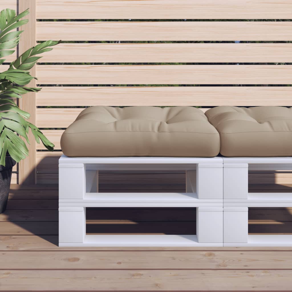 Pallet cushion, taupe, 60x61.5x10cm, fabric