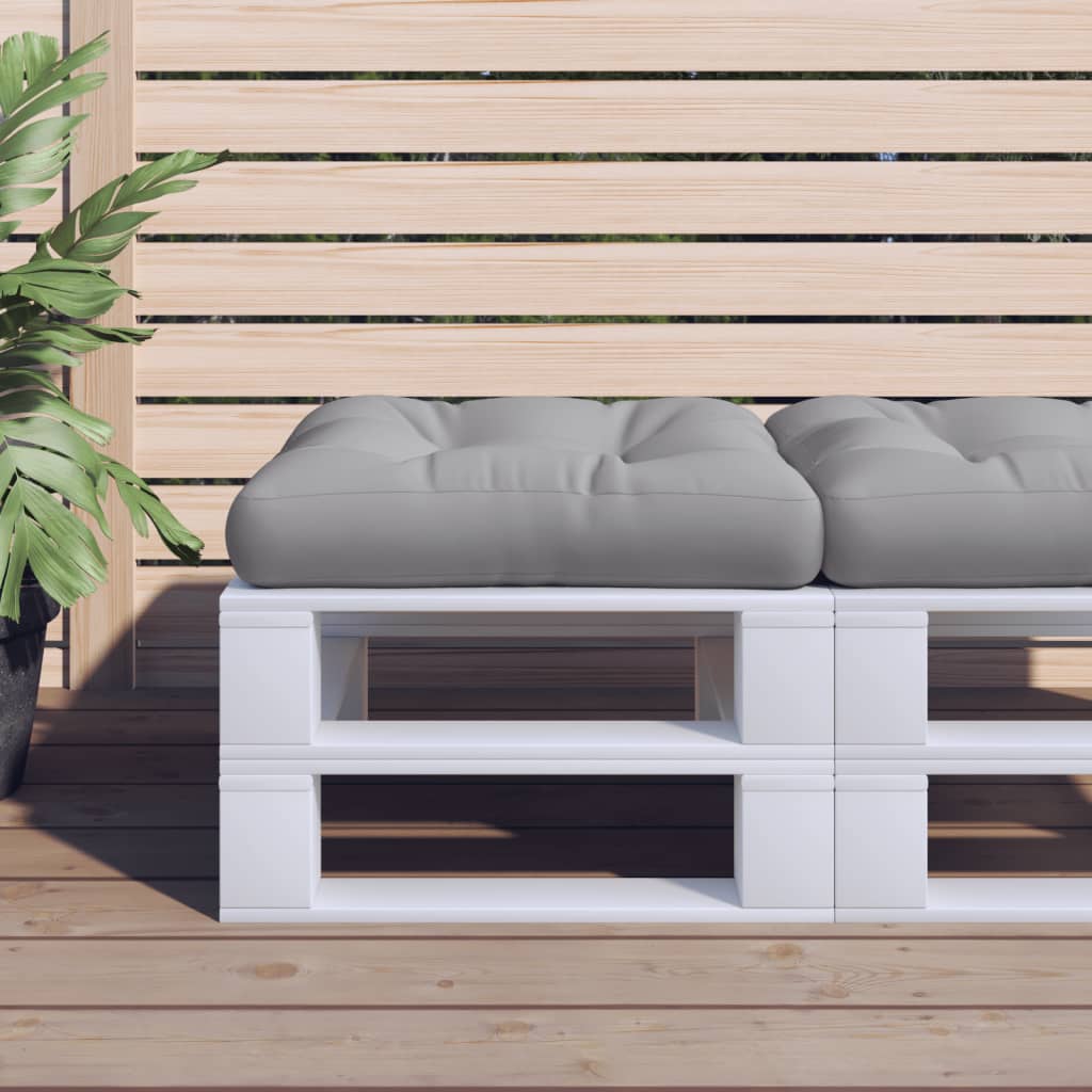 Pallet cushion, grey, 58x58x10cm, fabric