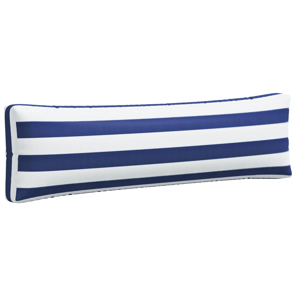 Pallet cushions, 2 pcs, blue and white, oxford fabric