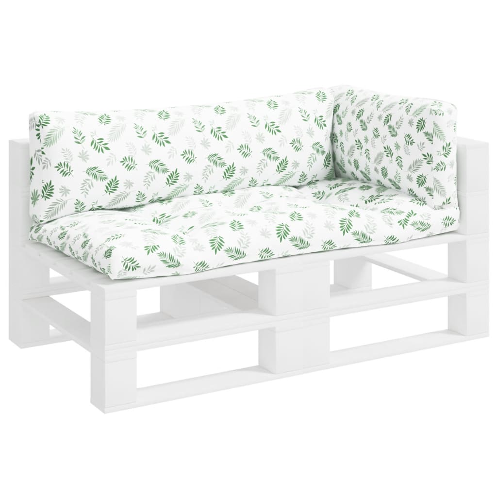 Pallet cushions, 3 pcs, oxford fabric, with leaves