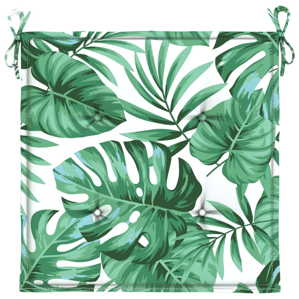 Chair cushions, 2 pcs., 40x40x4cm, fabric, with leaves