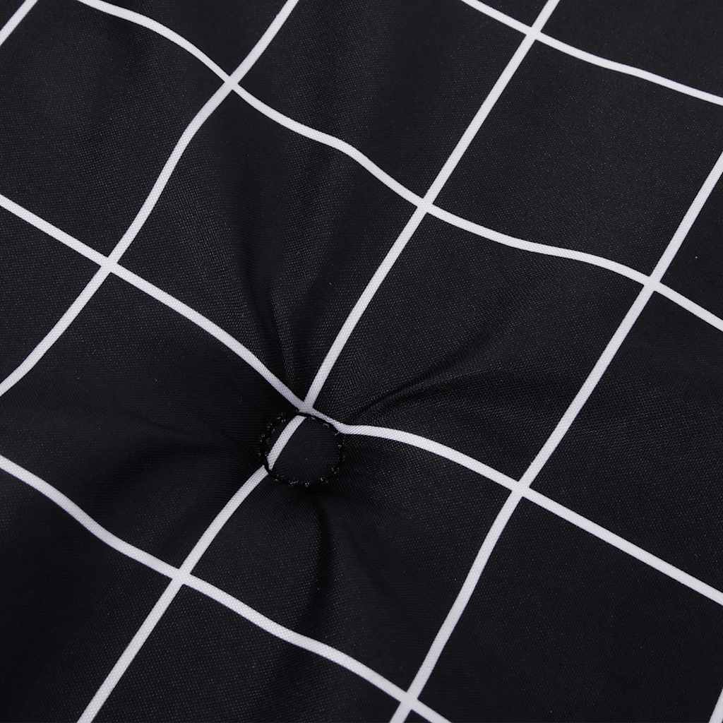 Chair pads, 2 pc., 40x40x4cm, fabric, black check