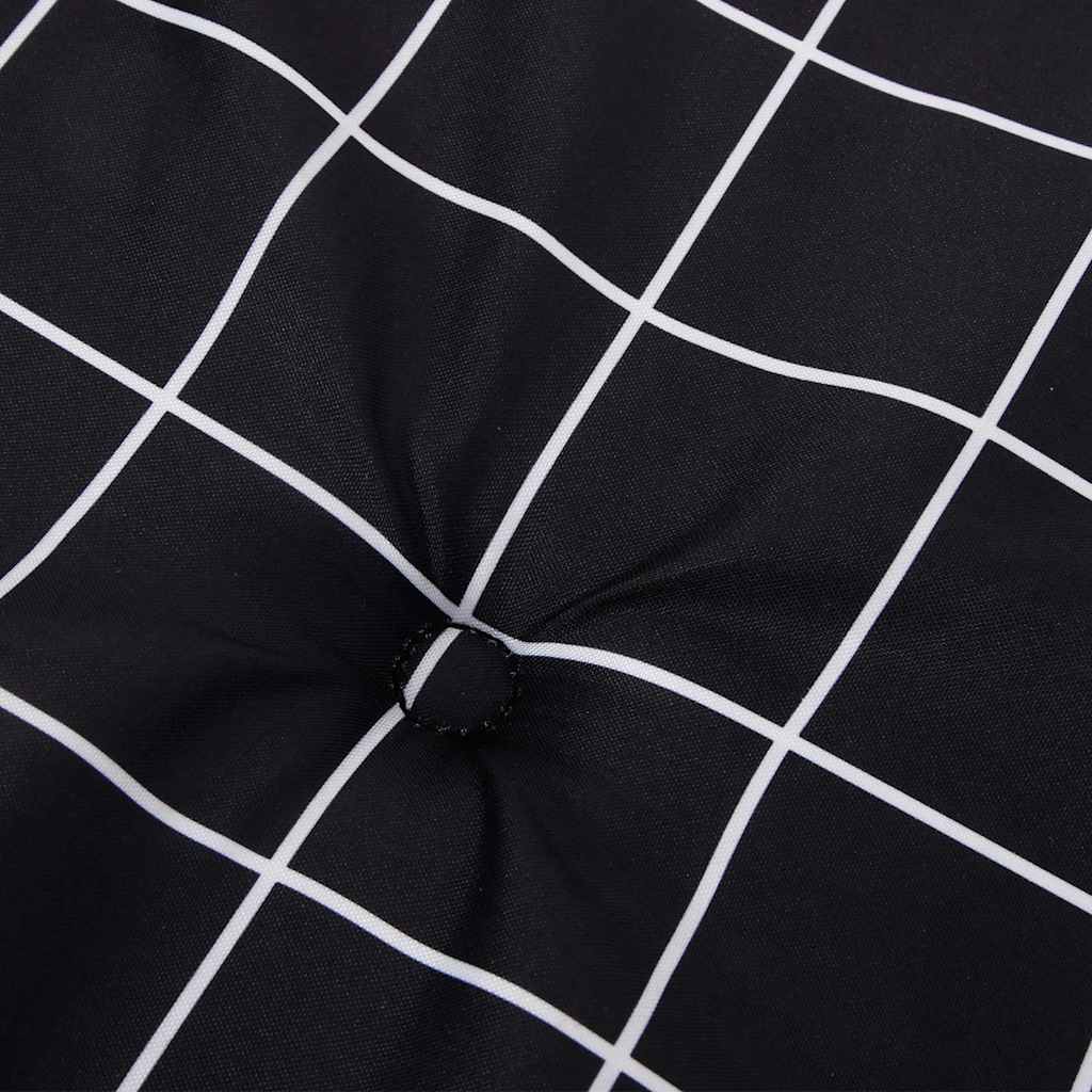 Chair cushions, 4 pcs, 40x40x4cm, fabric, black checks