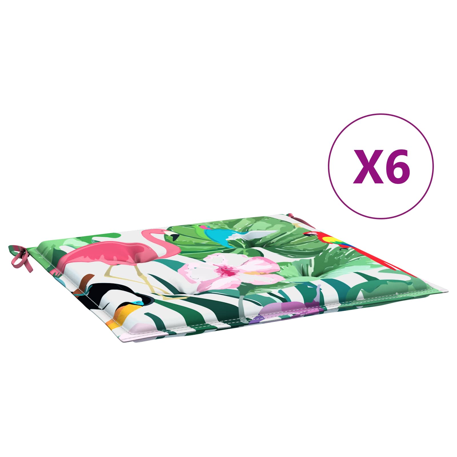 Kėdžių pagalvės 6 pcs Įvairiaspalvis 50 x 50 x 4 cm
