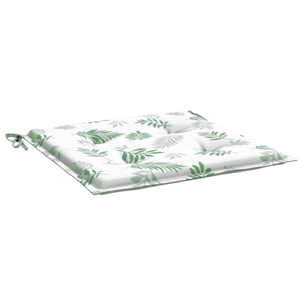 Chair cushions, 4 pcs., 50x50x4cm, fabric, with leaves