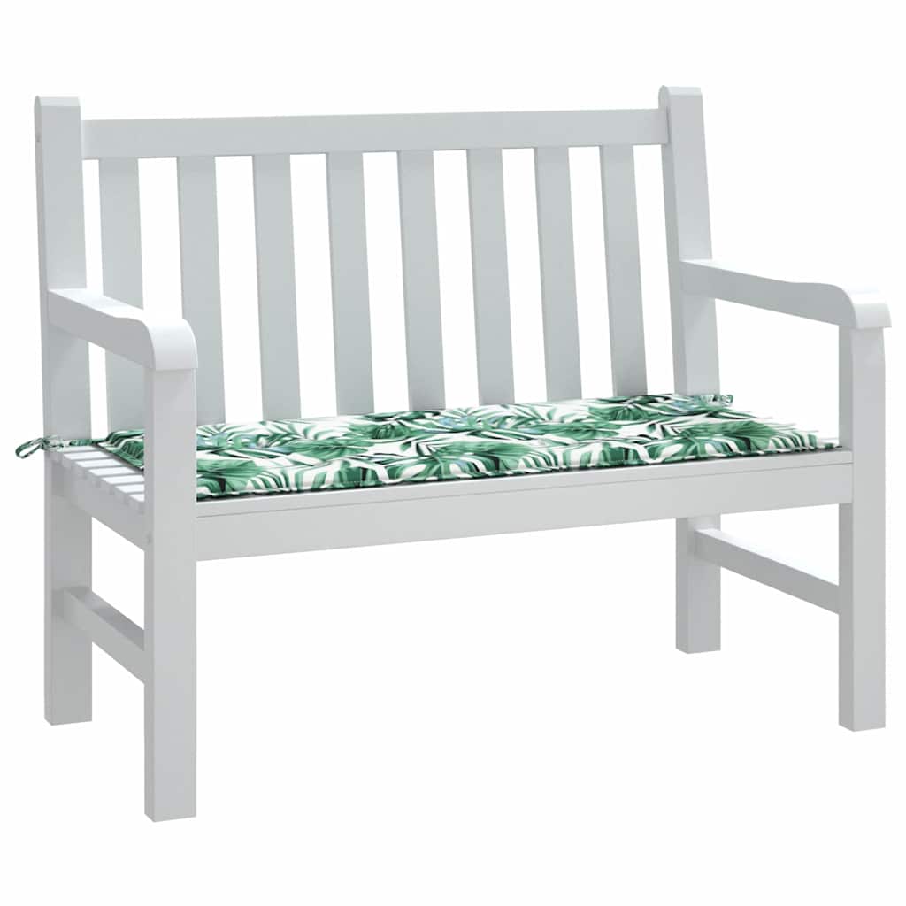 Garden Bench Cushion Floral Green 100 x 50 x 4 cm Oxford Fabric
