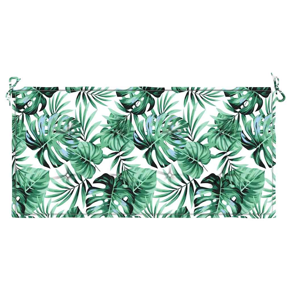 Garden Bench Cushion Floral Green 100 x 50 x 4 cm Oxford Fabric