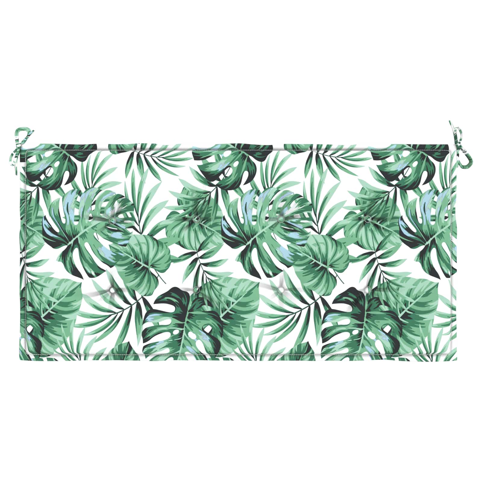 Garden Bench Cushion Floral Green 100 x 50 x 4 cm Oxford Fabric