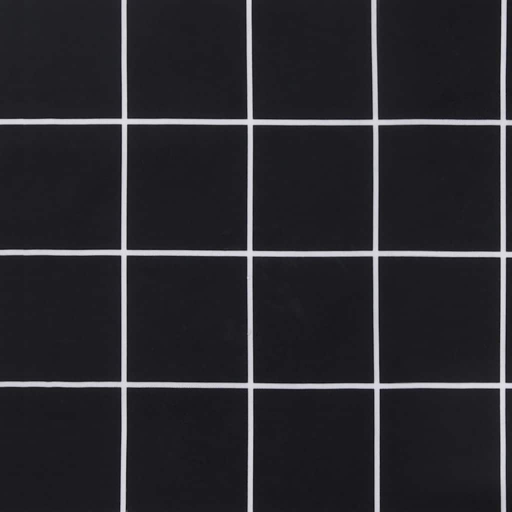 Garden bench cushion, 120x50x4cm, fabric, black checks