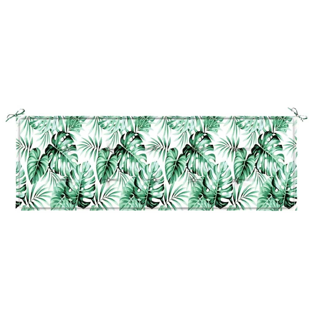 Garden Bench Cushion Floral Green 150 x 50 x 4 cm Oxford fabric
