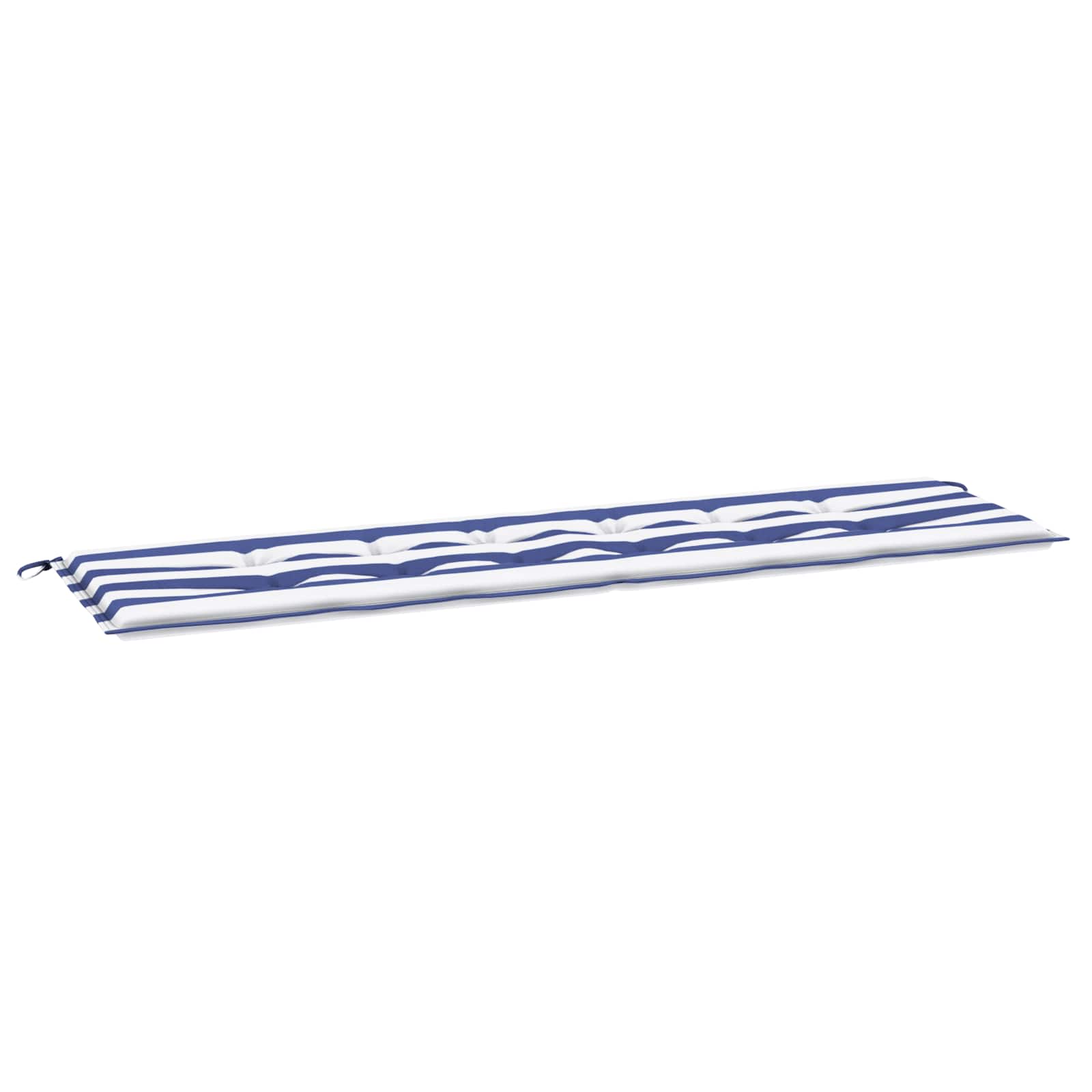 Garden Bench Cushion Striped Blue and White 180 x 50 x 4 cm