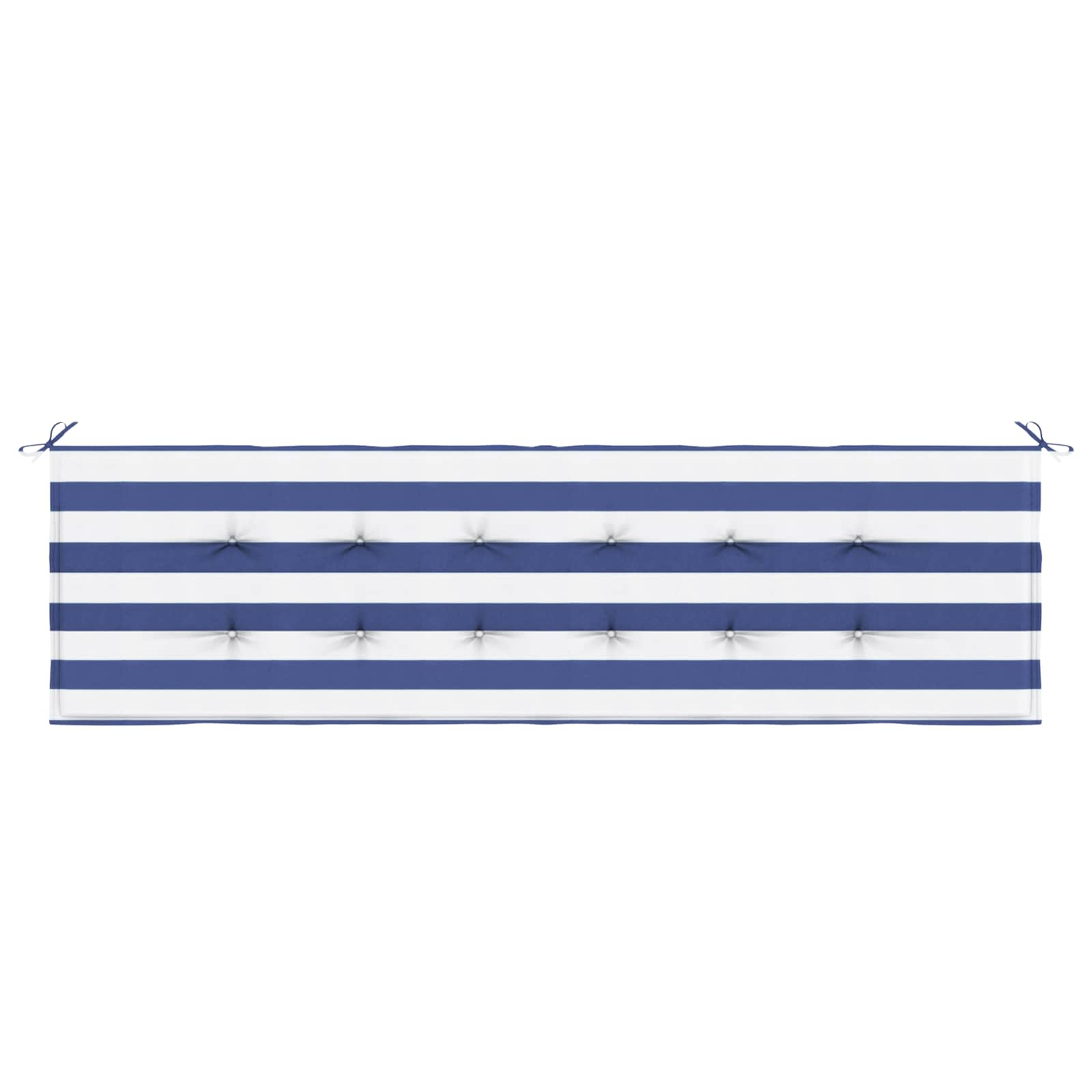 Garden Bench Cushion Striped Blue and White 180 x 50 x 4 cm