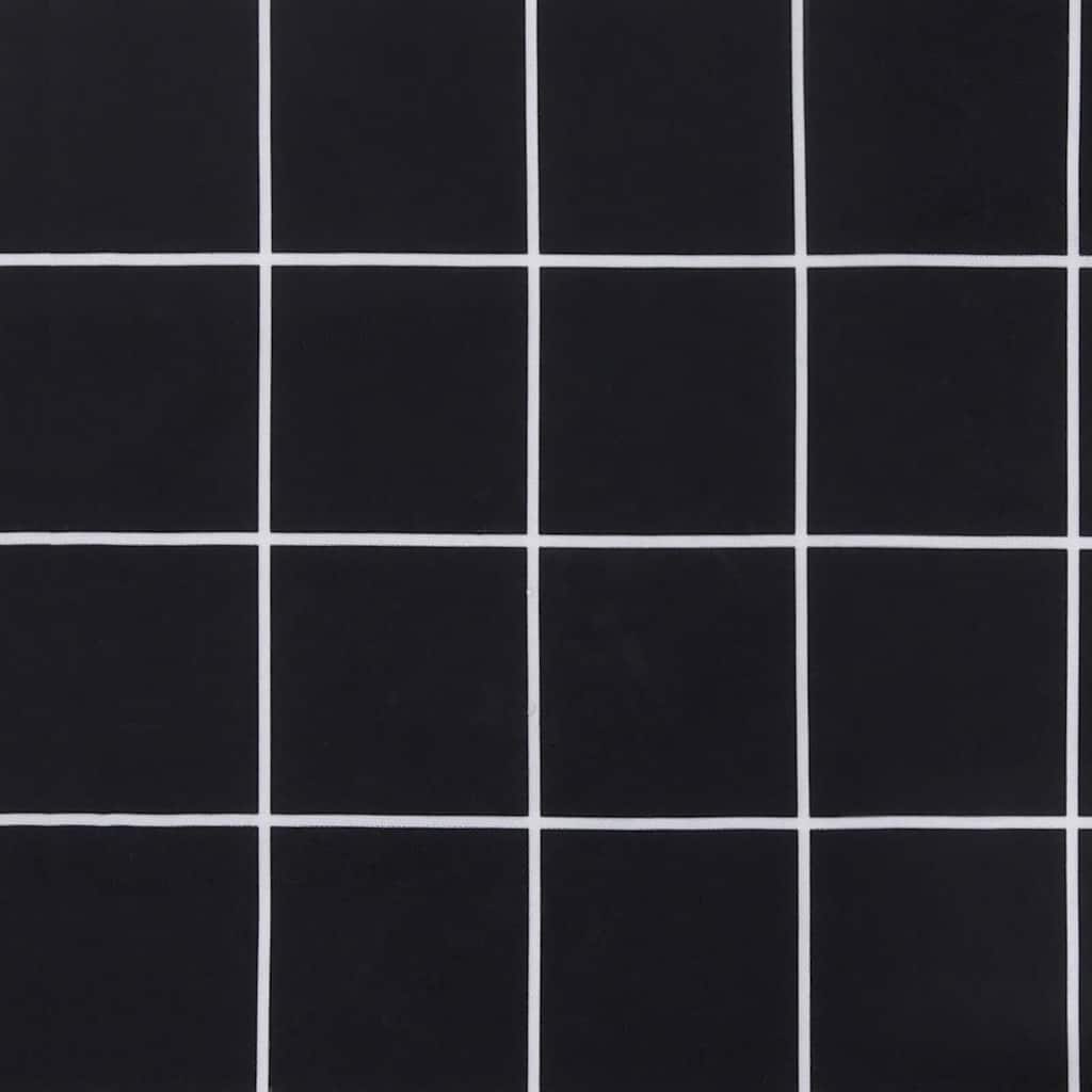 Dārza soliņa spilvens, 200x50x4cm, audums, melni rūtaini